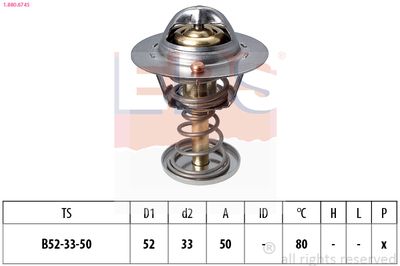 Termostat, chladivo EPS 1.880.674S