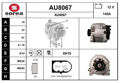 GENERATOR SNRA AU8067