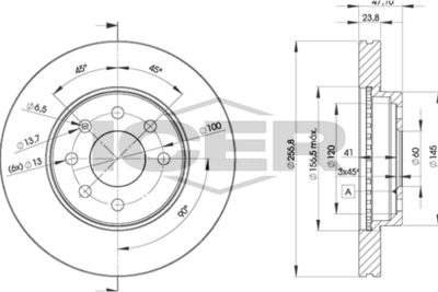 спирачен диск ICER 78BD2559-2