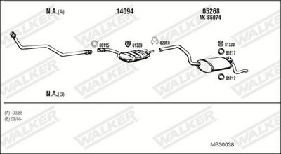 SISTEM DE ESAPAMENT WALKER MB30038