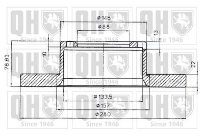 QUINTON HAZELL BDC4672 Тормозные диски для MERCEDES-BENZ T1/TN
