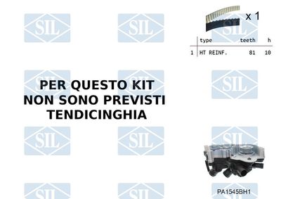 Vodní pumpa + sada ozubeného řemene Saleri SIL K1PA1545BH1