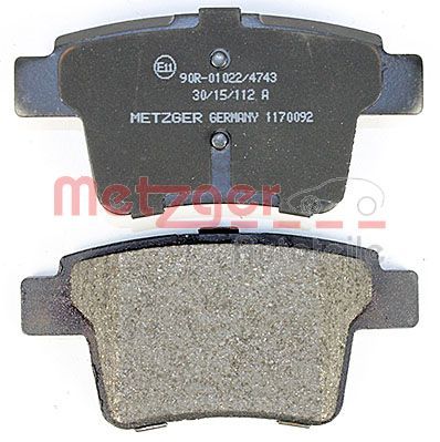 BREMSBELAGSATZ SCHEIBENBREMSE METZGER AUTOTEILE 1170092 2