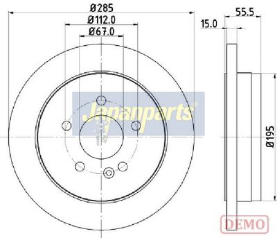 спирачен диск JAPANPARTS