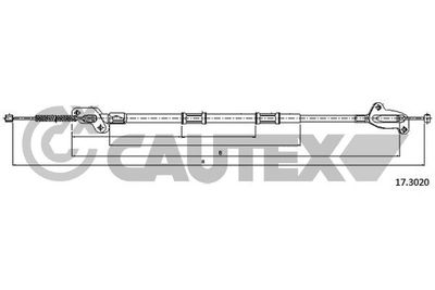 Тросик, cтояночный тормоз CAUTEX 763143 для DAIHATSU TERIOS