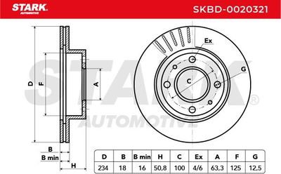 спирачен диск STARK SKBD-0020321