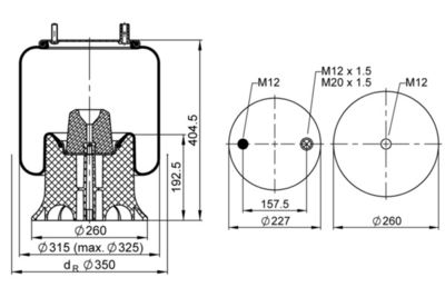 Mech pneumatického pruženia, vzduchové pruženie PHOENIX 1 DK 23 L-9131