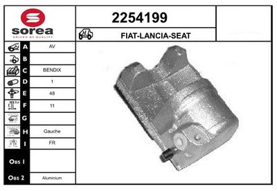 Тормозной суппорт EAI 2254199 для FIAT 125
