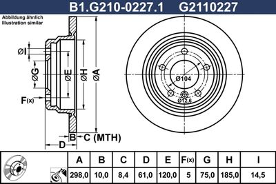 спирачен диск GALFER B1.G210-0227.1