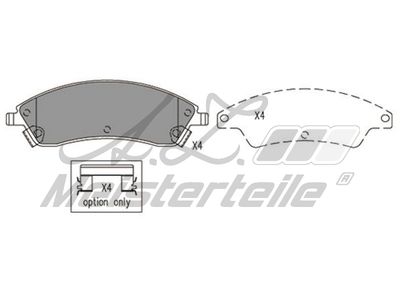 комплект спирачно феродо, дискови спирачки A.Z. Meisterteile AZMT-44-022-1899