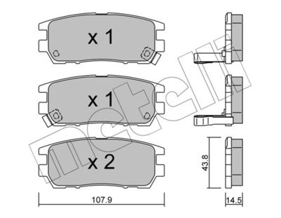 Brake Pad Set, disc brake 22-0151-0