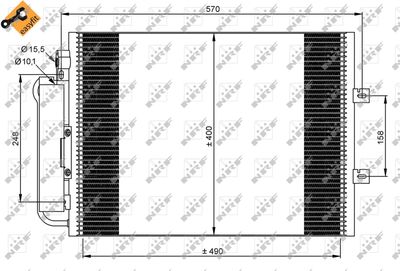 NRF Kondensator, Klimaanlage EASY FIT (35879)