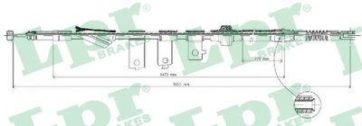 LPR C0311B Трос ручного тормоза  для ROVER 400 (Ровер 400)