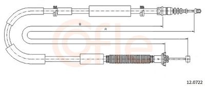 Cable Pull, parking brake 12.0722