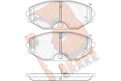 Комплект тормозных колодок, дисковый тормоз R BRAKE RB1569 для INFINITI J30