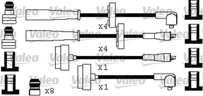 Комплект проводов зажигания VALEO 346521 для ALFA ROMEO 75