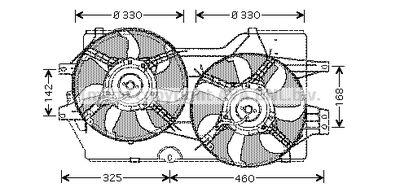 Вентилятор, охлаждение двигателя PRASCO CR7502 для CHRYSLER VOYAGER
