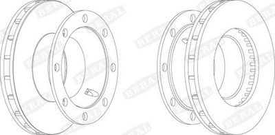 Brake disc Links/Rechts (377mmx45mm) past: BPW SKH 01.98-