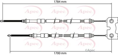 Cable Pull, parking brake APEC CAB1133