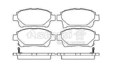 Комплект тормозных колодок, дисковый тормоз ASHUKI by Palidium T113-10 для TOYOTA PROBOX