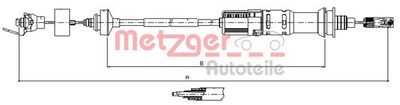 въжен механизъм, задействане на съединителя METZGER AUTOTEILE 11.3925
