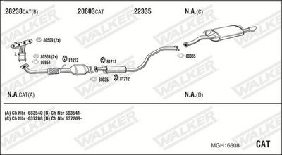 Изпускателна система WALKER MGH16608