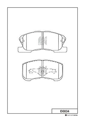 Комплект тормозных колодок, дисковый тормоз MK Kashiyama D0034