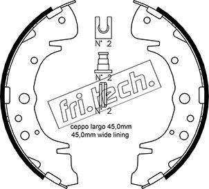 fri.tech. 1046.207 Ремкомплект барабанных колодок  для HYUNDAI HIGHWAY (Хендай Хигхwа)
