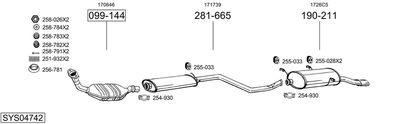 Układ wydechowy BOSAL SYS04742