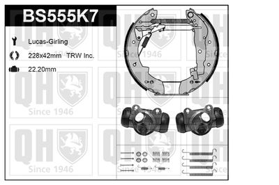 Комплект тормозных колодок QUINTON HAZELL BS555K7 для RENAULT 25