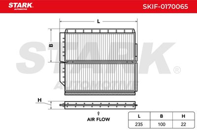 Филтър купе (поленов филтър) STARK SKIF-0170065