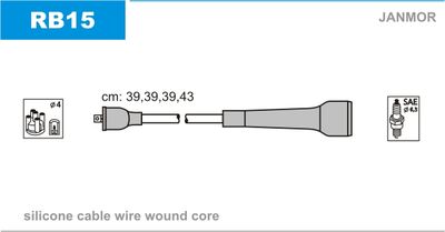Tändkabelsats JANMOR RB15