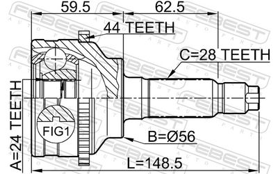 Joint Kit, drive shaft 0510-041A44