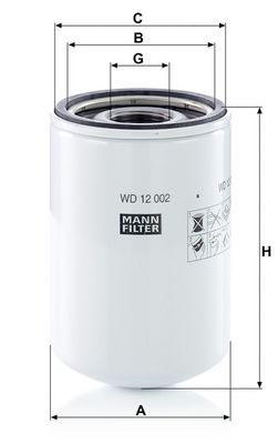 Hydraulisch filter (geschroefd) past: URSUS 10014 H, 8014 H, 9014 H  CASE IH 175 2WD, 175 4WD, 190 2WD, 190 4WD  FARMTRAC 675, 675 DT, 685 DT, 690 DT, 7100 DT, 7110 DT  NEW HOLLAND L 517 LAVERDA