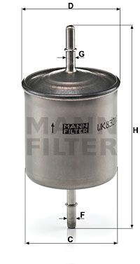 Топливный фильтр MANN-FILTER WK 832/2 для VOLVO XC90