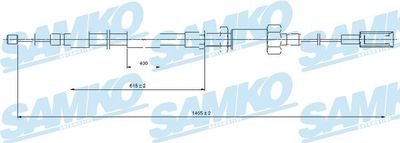 Тросик, cтояночный тормоз SAMKO C0131B для FIAT DUCATO