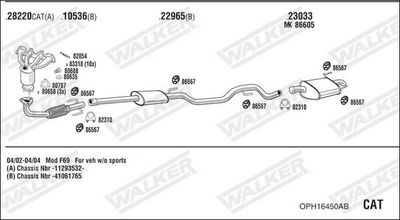 SISTEM DE ESAPAMENT WALKER OPH16450AB