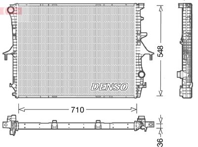 Радиатор, охлаждение двигателя DENSO DRM02026 для PORSCHE CAYENNE