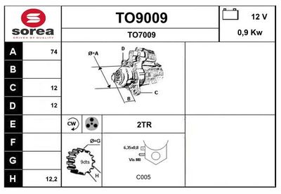 STARTER SNRA TO9009