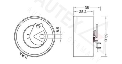 ROLA INTINZATOR CUREA DISTRIBUTIE AUTEX 641284 1