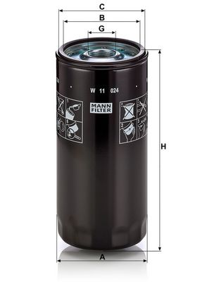Olejový filtr MANN-FILTER W 11 024