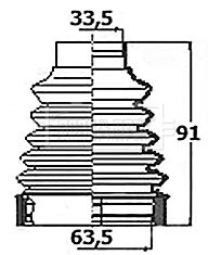Bellow, drive shaft Borg & Beck BCB6140