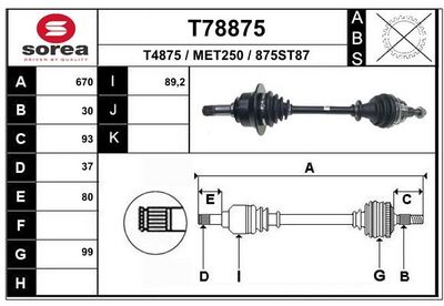 ANTRIEBSWELLE EAI T78874