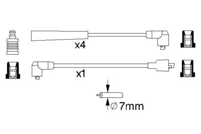 Комплект проводов зажигания BOSCH 0 986 356 759 для LAND ROVER DEFENDER