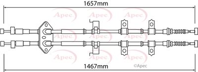 Cable Pull, parking brake APEC CAB1276
