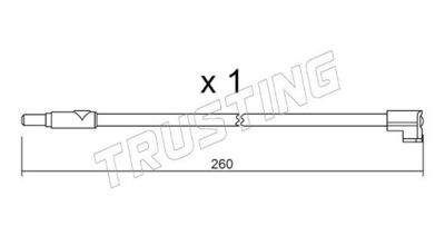 Výstražný kontakt, opotřebení obložení TRUSTING SU.116