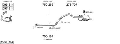 Układ wydechowy BOSAL SYS11304