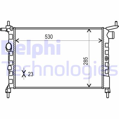 Радиатор, охлаждение двигателя DELPHI TSP0524014
