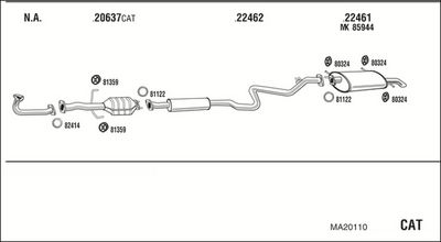 SISTEM DE ESAPAMENT WALKER MA20110