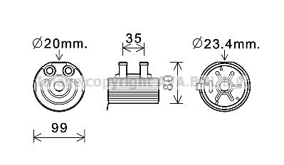 AVA QUALITY COOLING Oliekoeler, motorolie (DN3431)